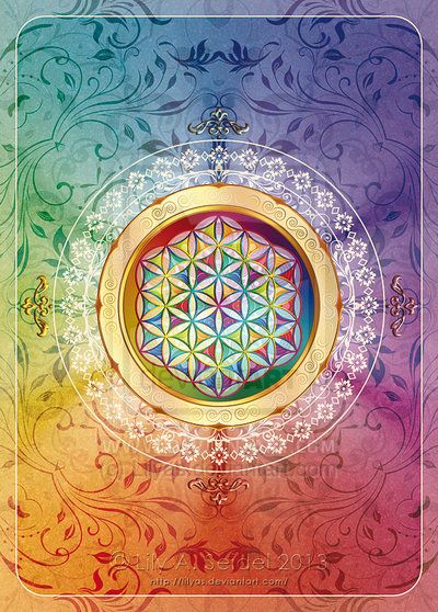 Flower Of Life By Lily A Seidel iPhone Wallpaper