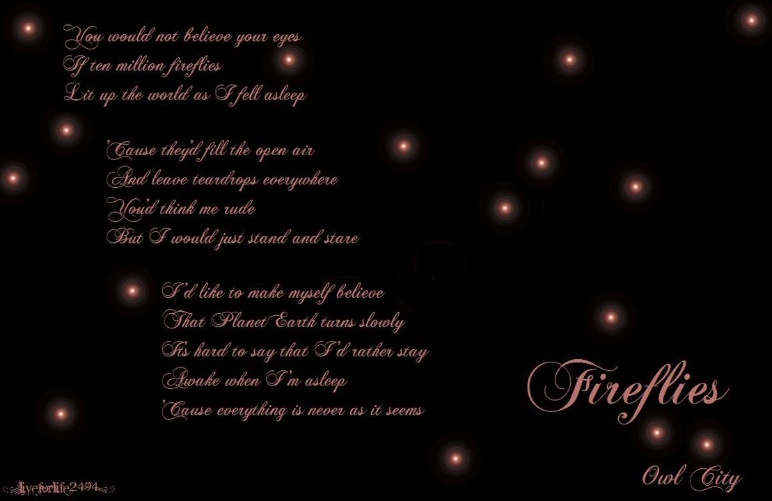 Fireflies Bg Owl City By Eriksearthstar2494