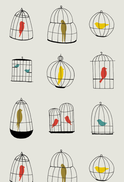Bird Cages Wallpaper Monument Interiors