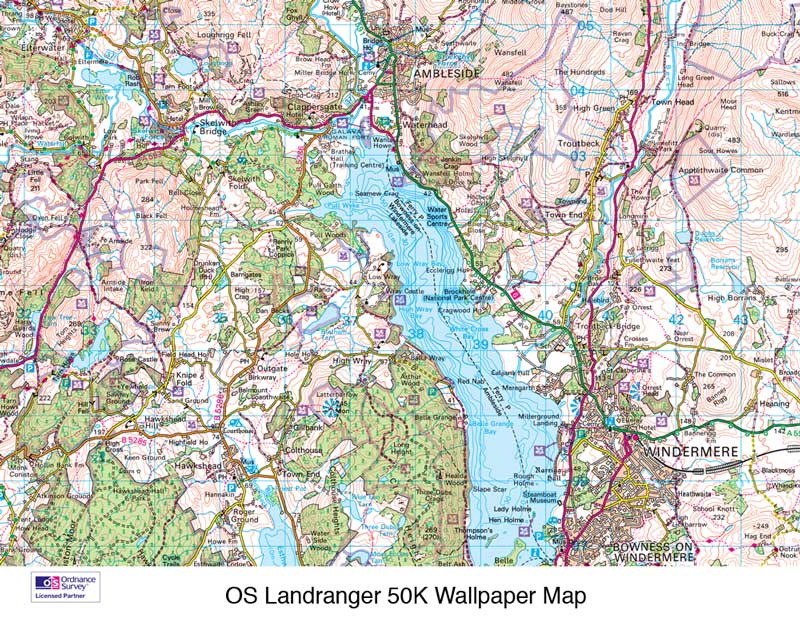 Ordnance Survey Wallpaper Maps