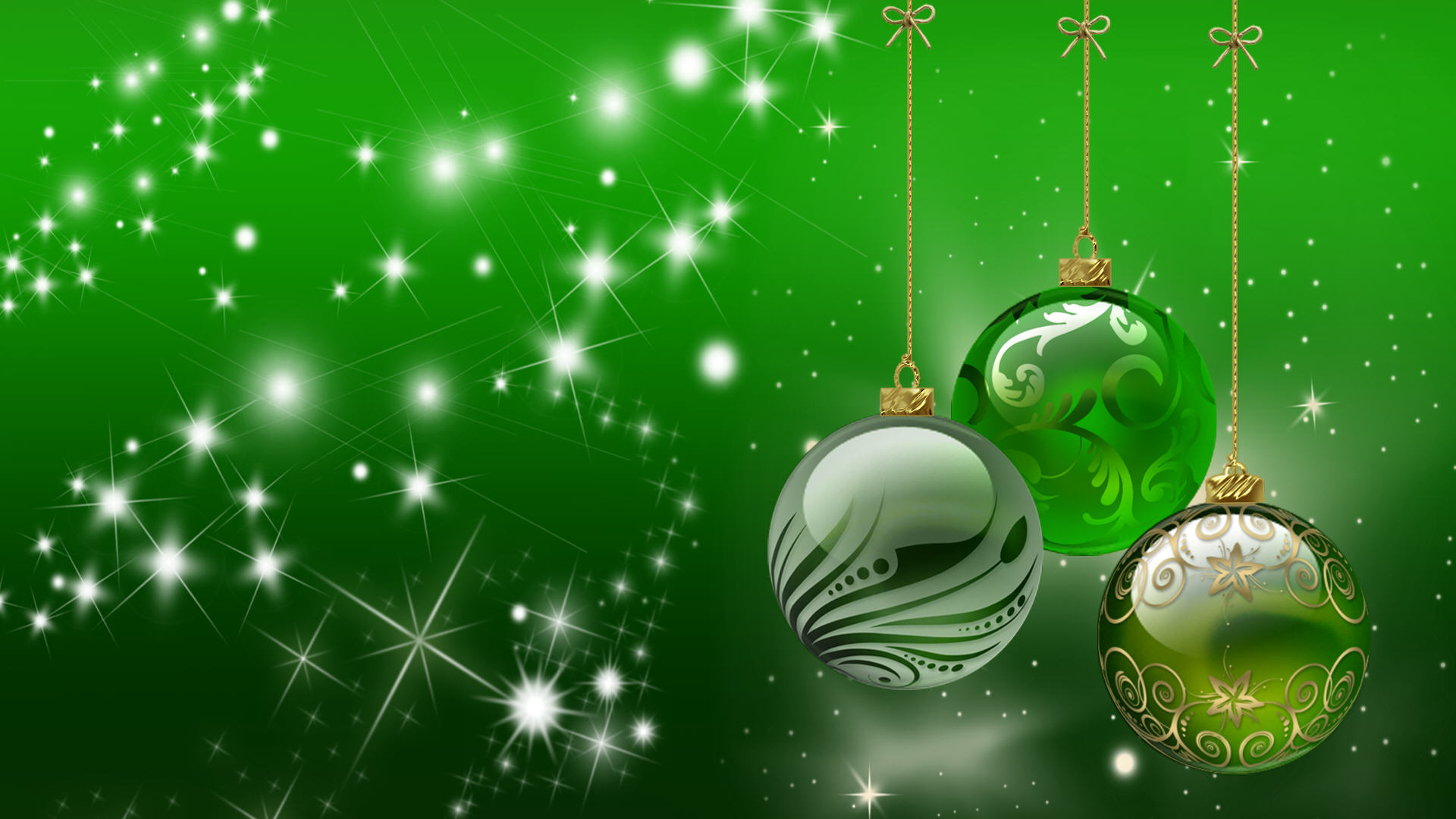 Holiday Image Christmas Green Background HD