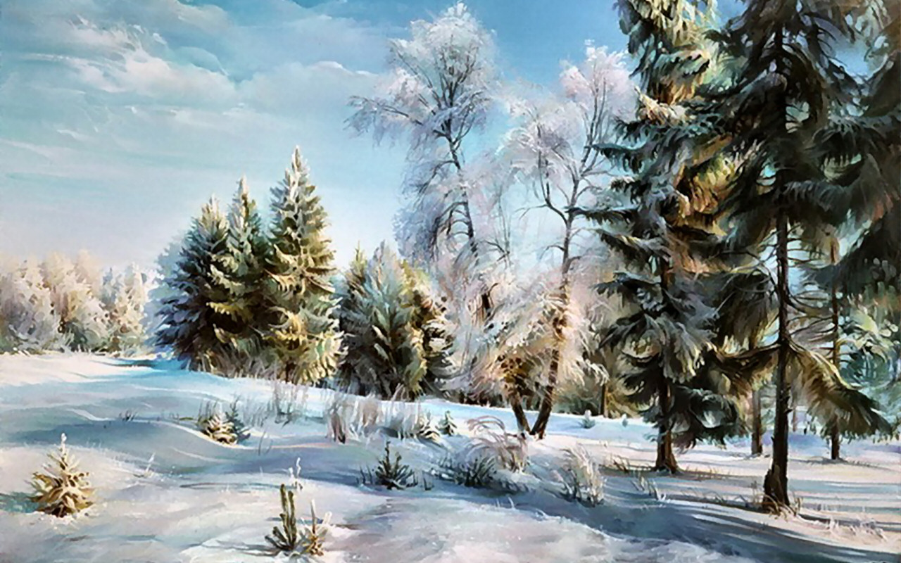 Winter In Russian Wilderness Wallpaper