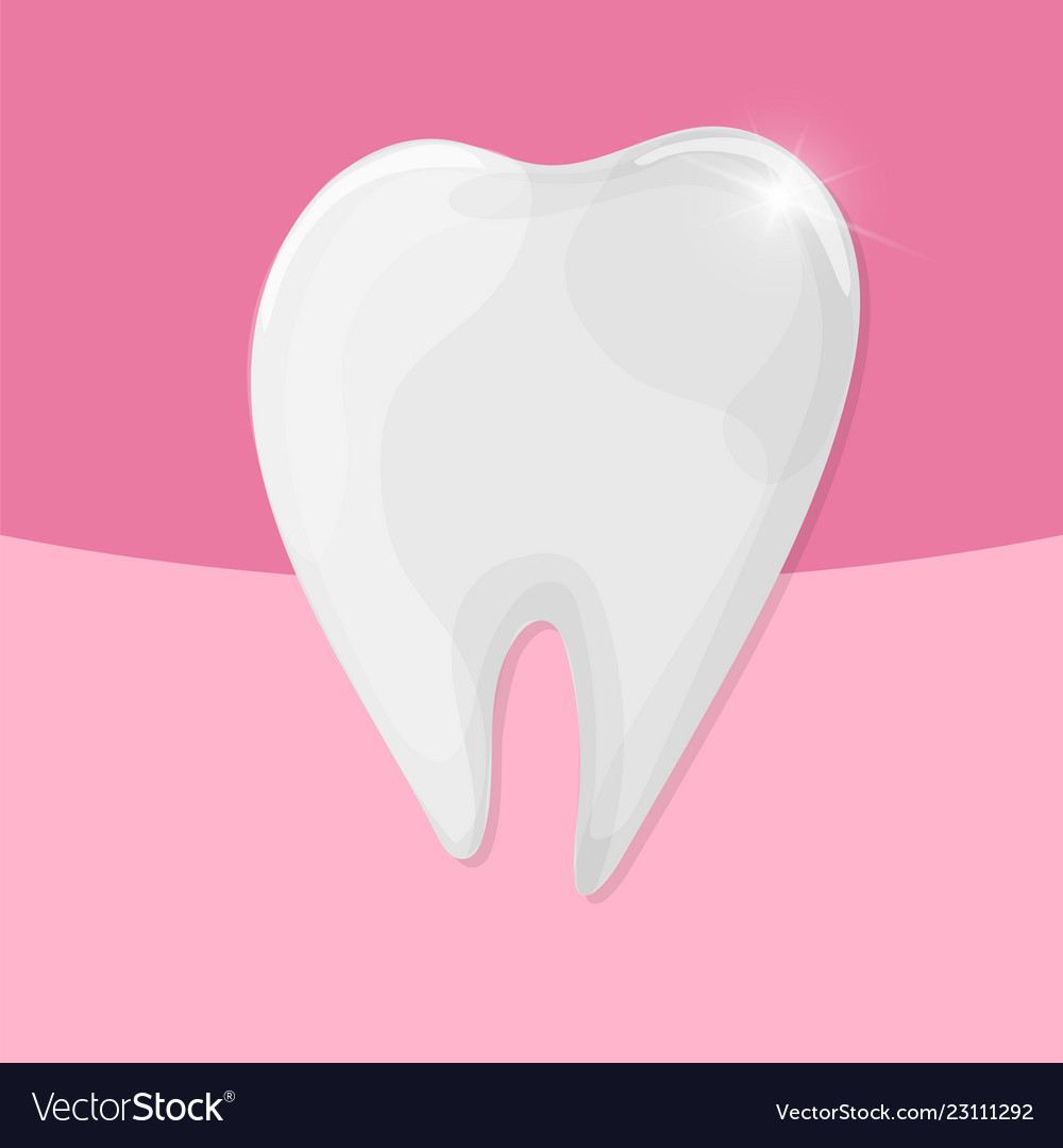 Free download Healthy shiny tooth on pink background Royalty Free