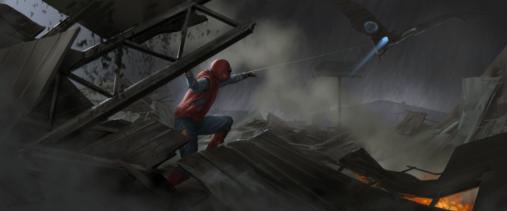 Spider Man Homeing Vulture Marvel Ics V Wallpaper