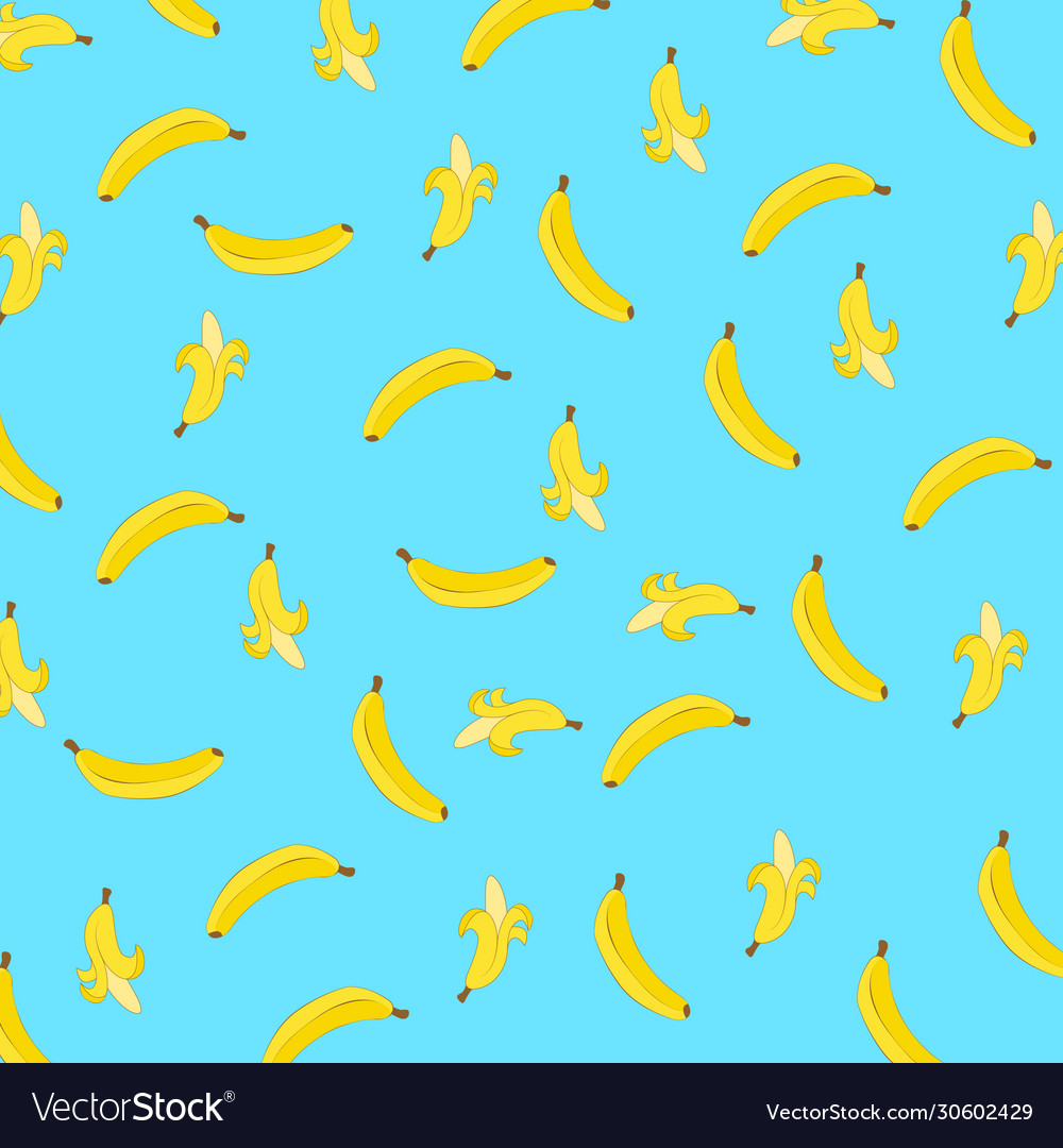 Seamless pattern with banana cute background Vector Image