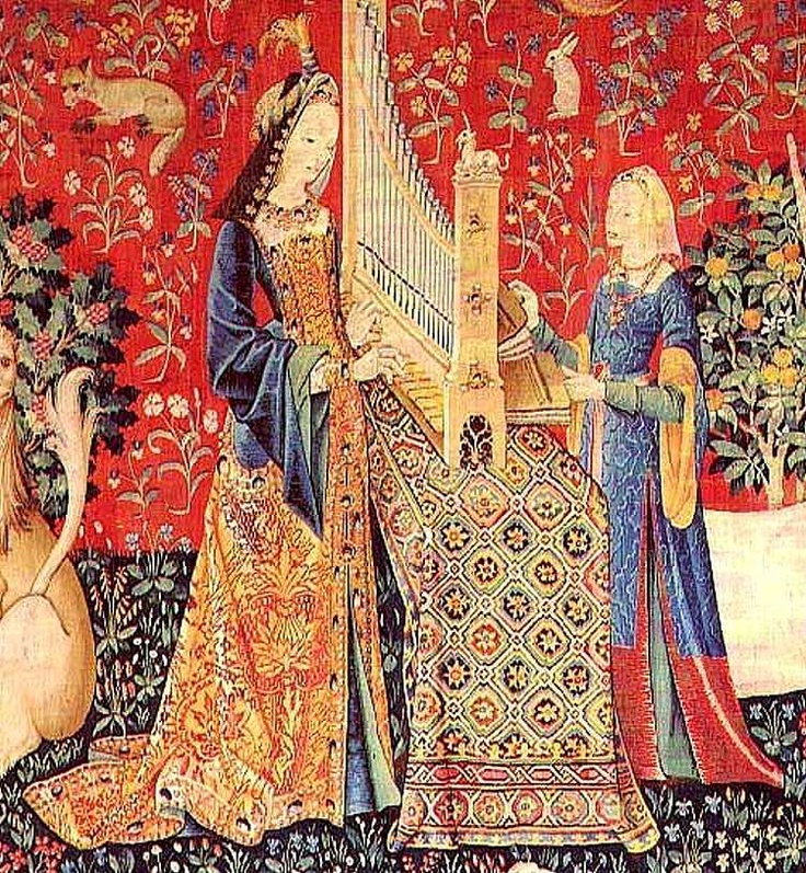 From The Unicorn Tapestries Wallpaper And Fabrics
