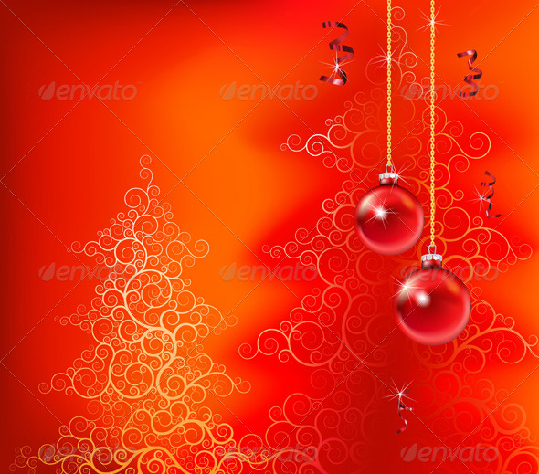 Red Abstract Christmas Background Background Decorative