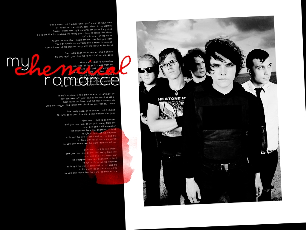 Mcr Wallpaper In Red Black My Chemical Romance