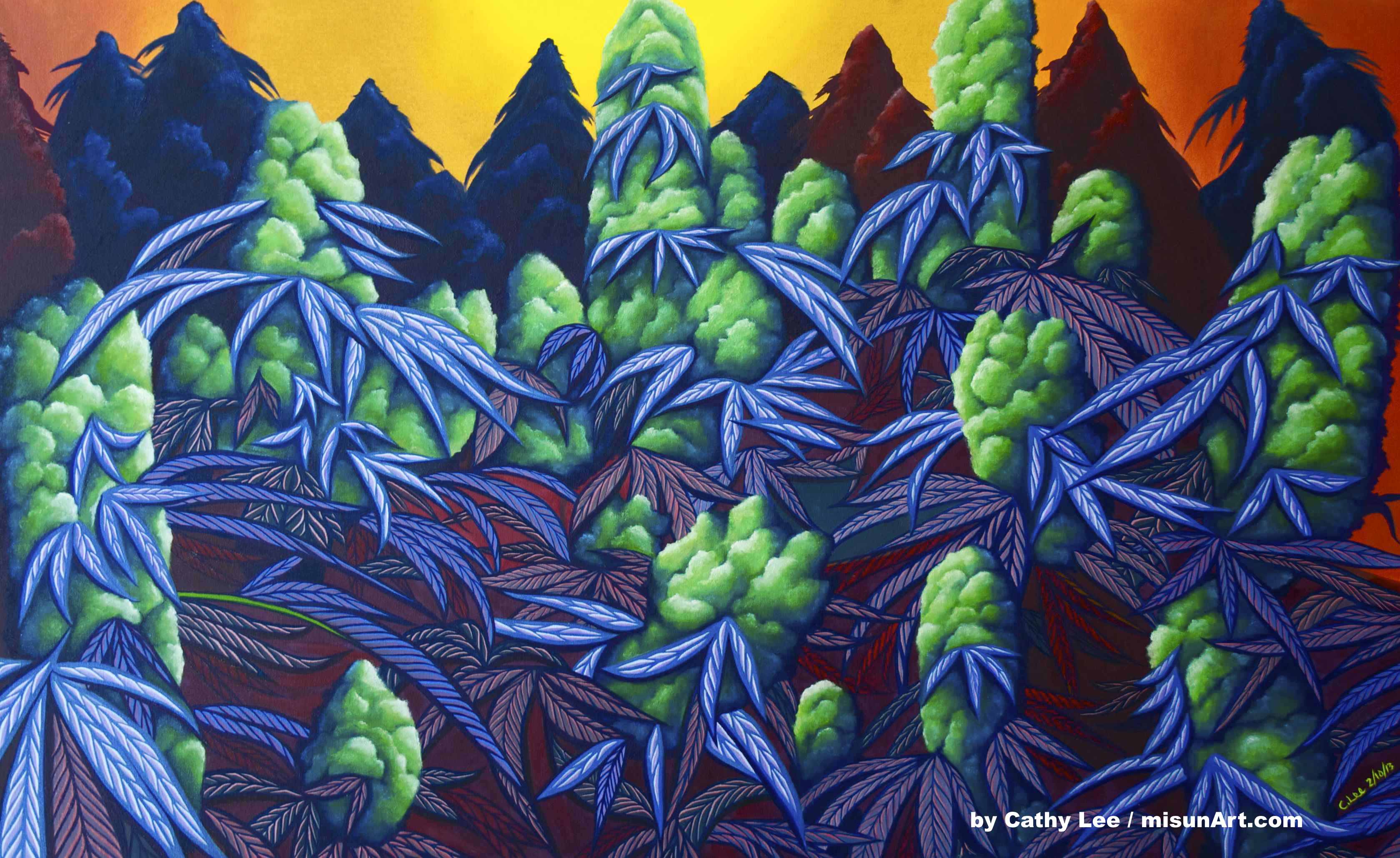 Cathy Lee Featured Marijuana Artist Stoner Artwork