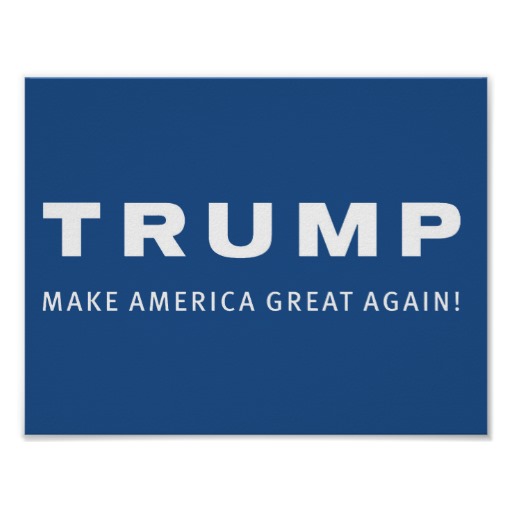 Donald Trump For President Blue Poster