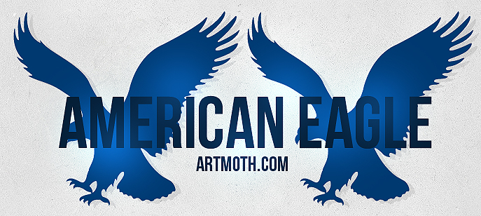 American Eagle Logo Blue Background Wallpaper