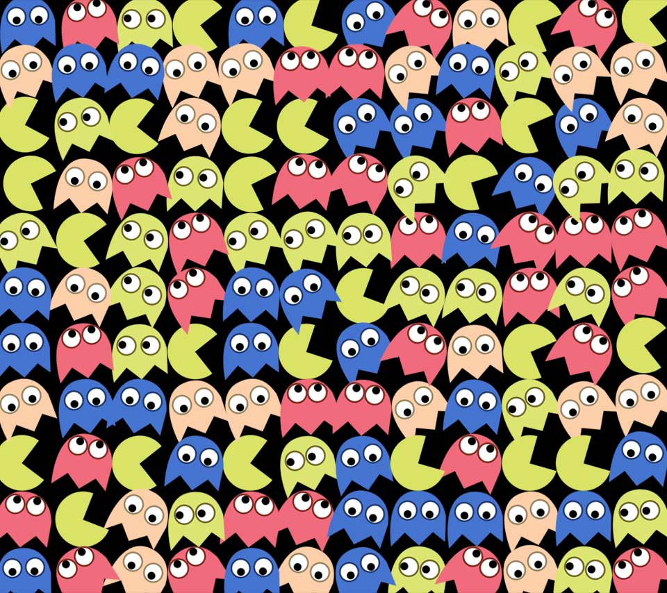 Pattern Patterns Cute Pac Man Colorful Green Patrick Hoesly