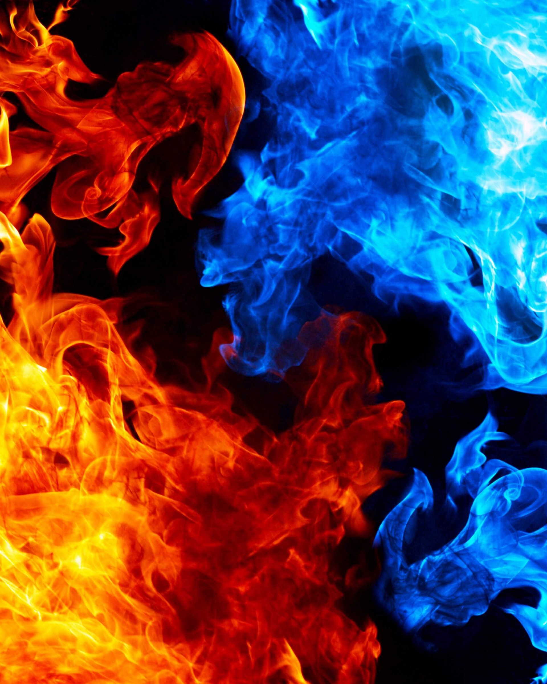 Blue And Red Fire Wallpaper For Google Nexus