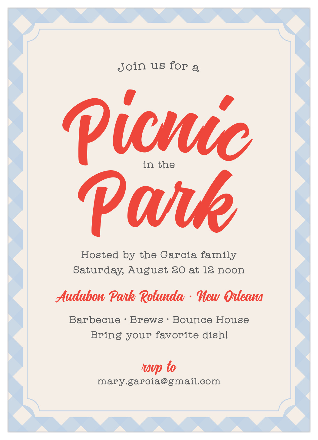 Picnic In The Park Children S BirtHDay Invitation By Basic Invite