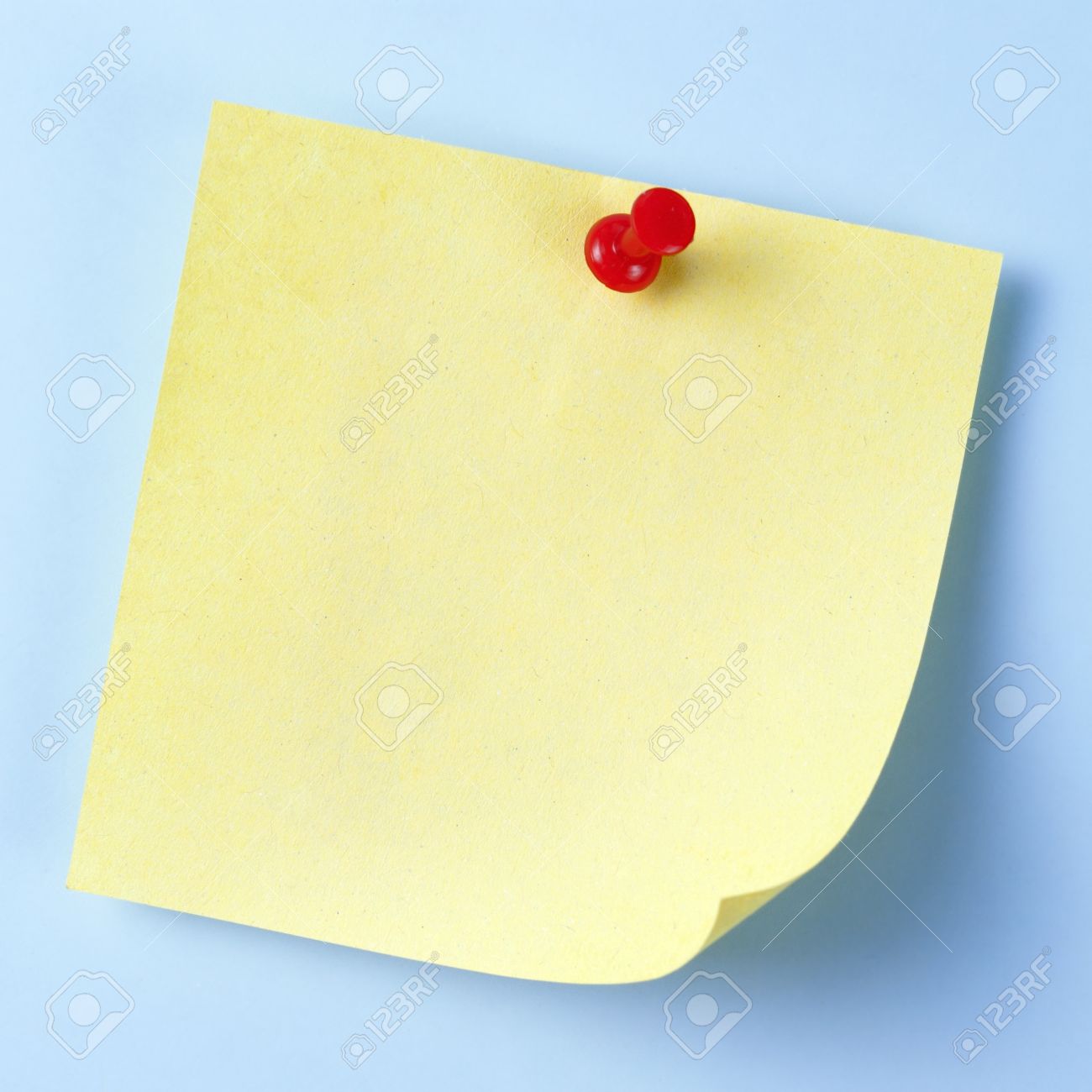 Paper For Important Reminders On A Blue Background Stock Photo
