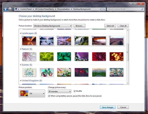 Desktop Slideshow Select Multiple Background Image And Windows Will
