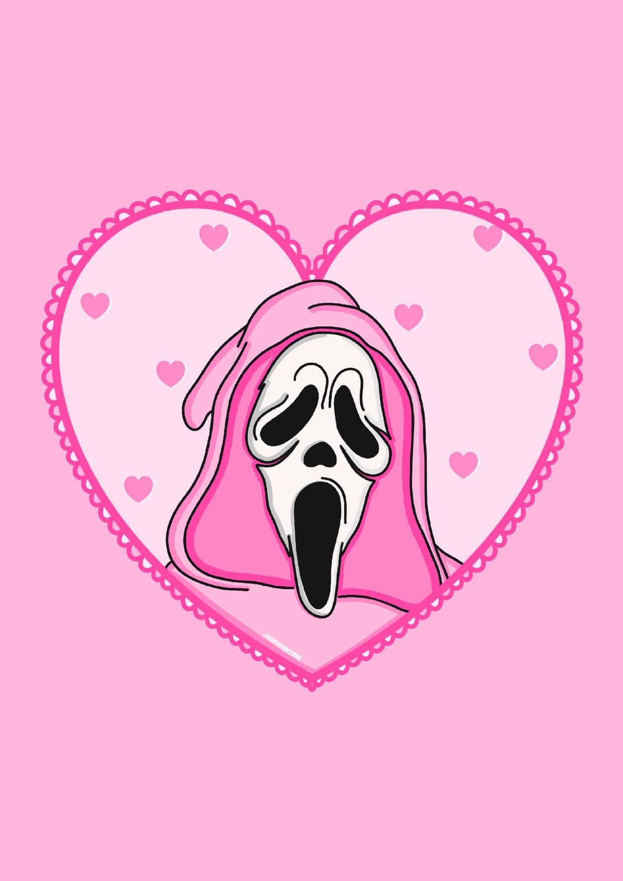 Scream Movie Pink Cute Ghostface Wallpaper