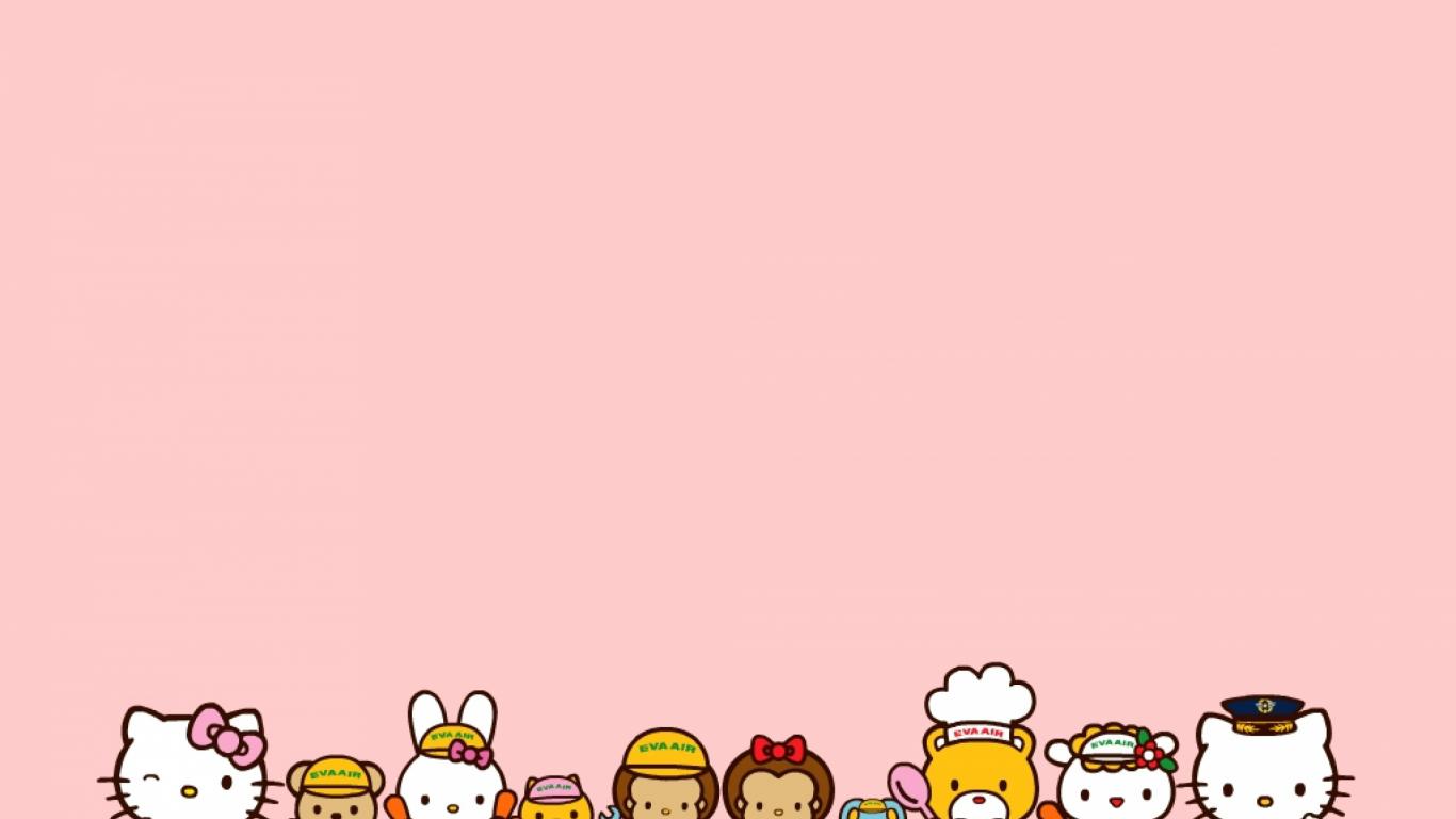 Hello Kitty Wallpaper complete friends of Hello Kitty 1366x768jpg