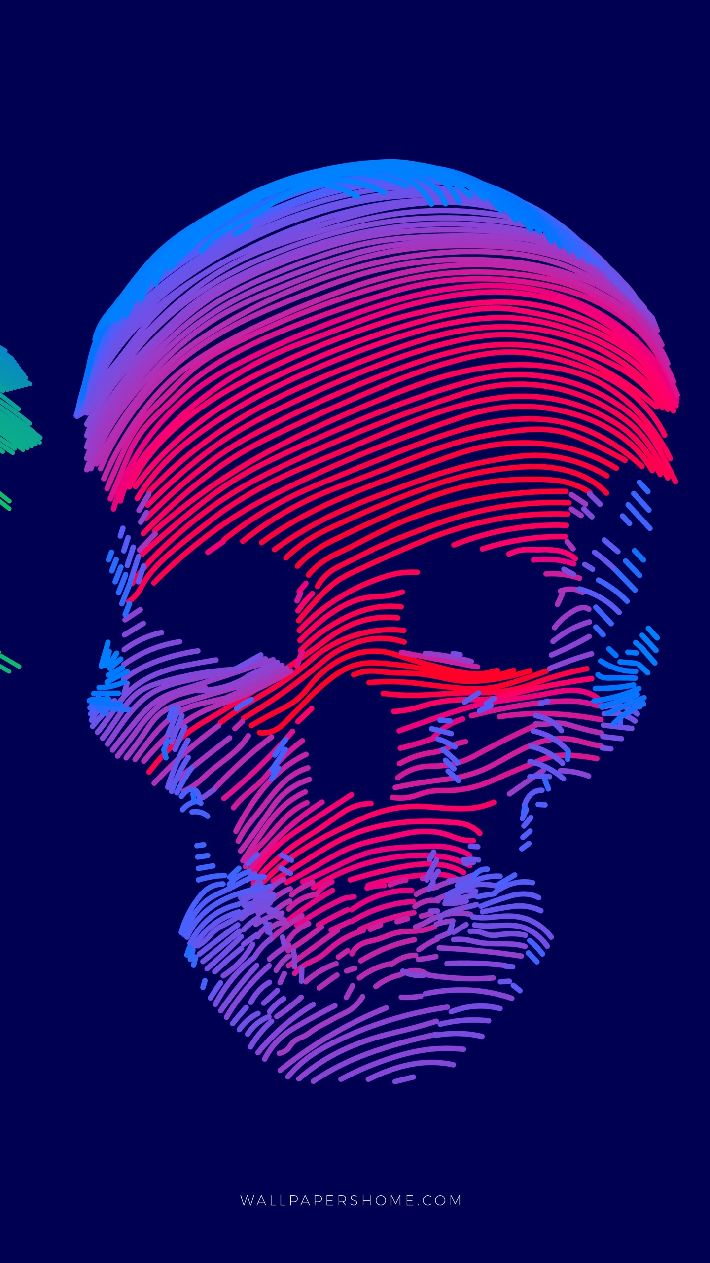 Wallpaper Abstract 3d Colorful Skull 8k
