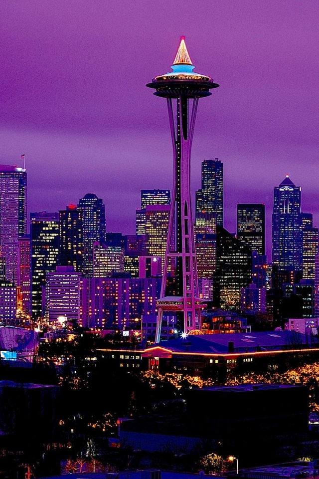 Purple City   iPhone Wallpaper