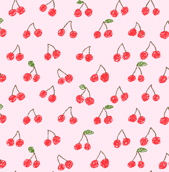 Cherry Crayon Drawing Background Wallpaper