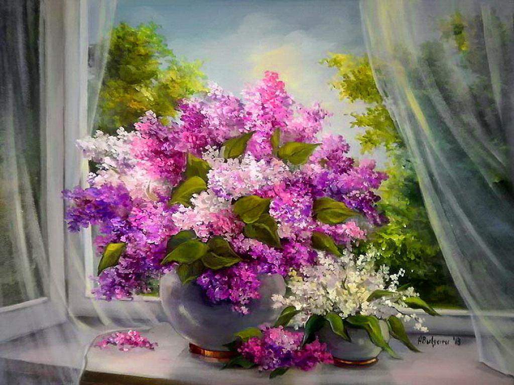 LILAC ON THE WINDOW WALLPAPER HD Wallpapers