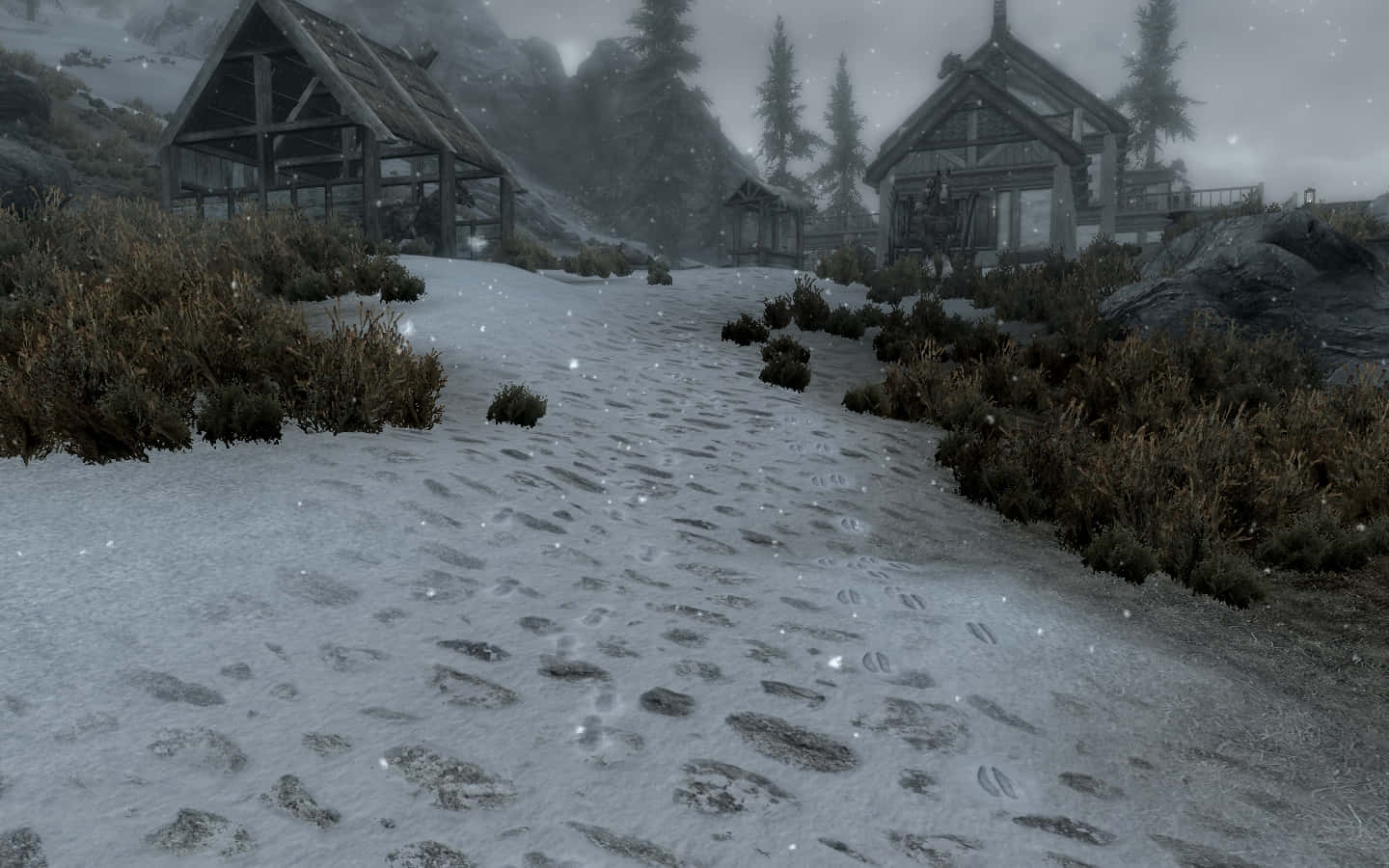 A Breathtaking Of The Beautiful Heljarchen Hall In Skyrim Wallpaper