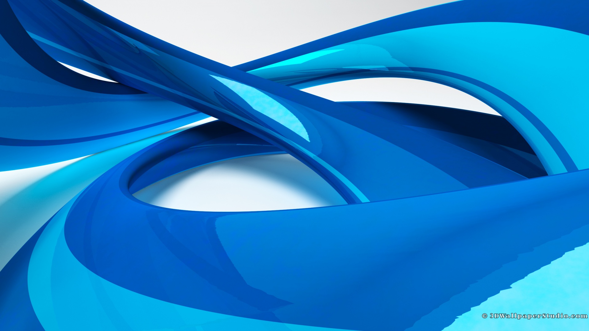 Twists Blue Wallpaper Linux