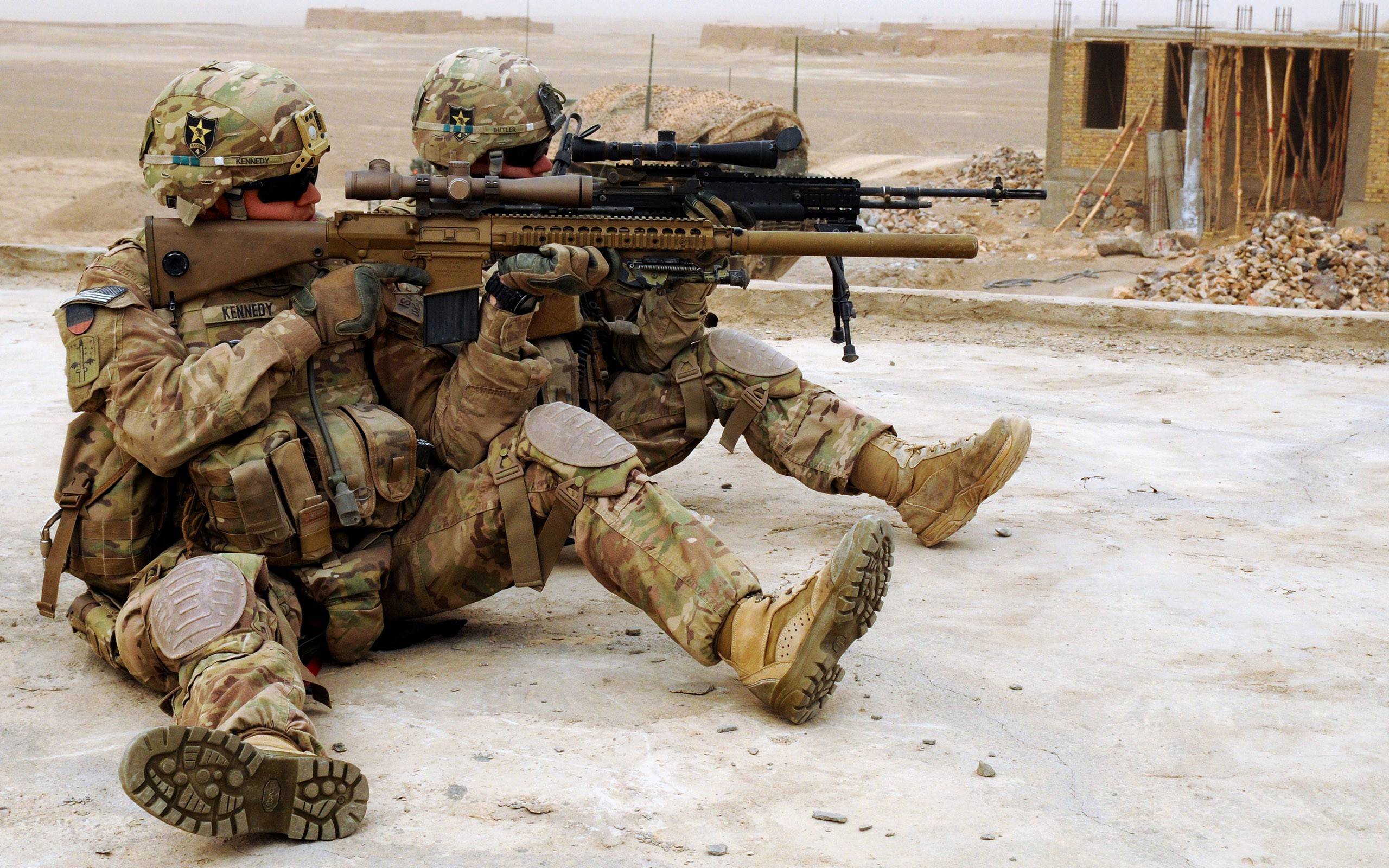 Soldiers Army Weapons Sniper Suppressor Sr M14 Wallpaper
