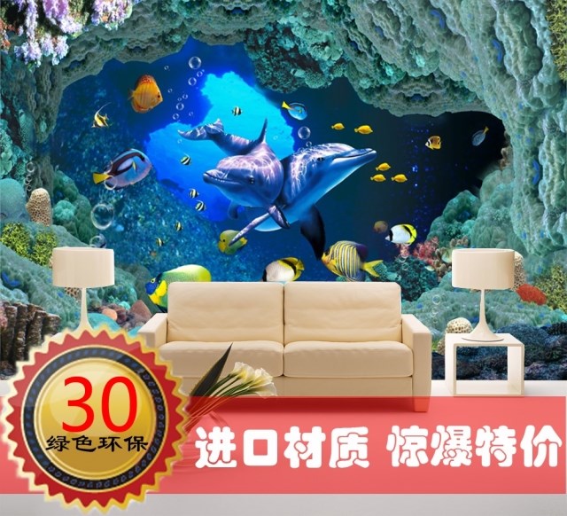 3d Stereo Ceiling Wallpaper Sofa Background Mural Tv