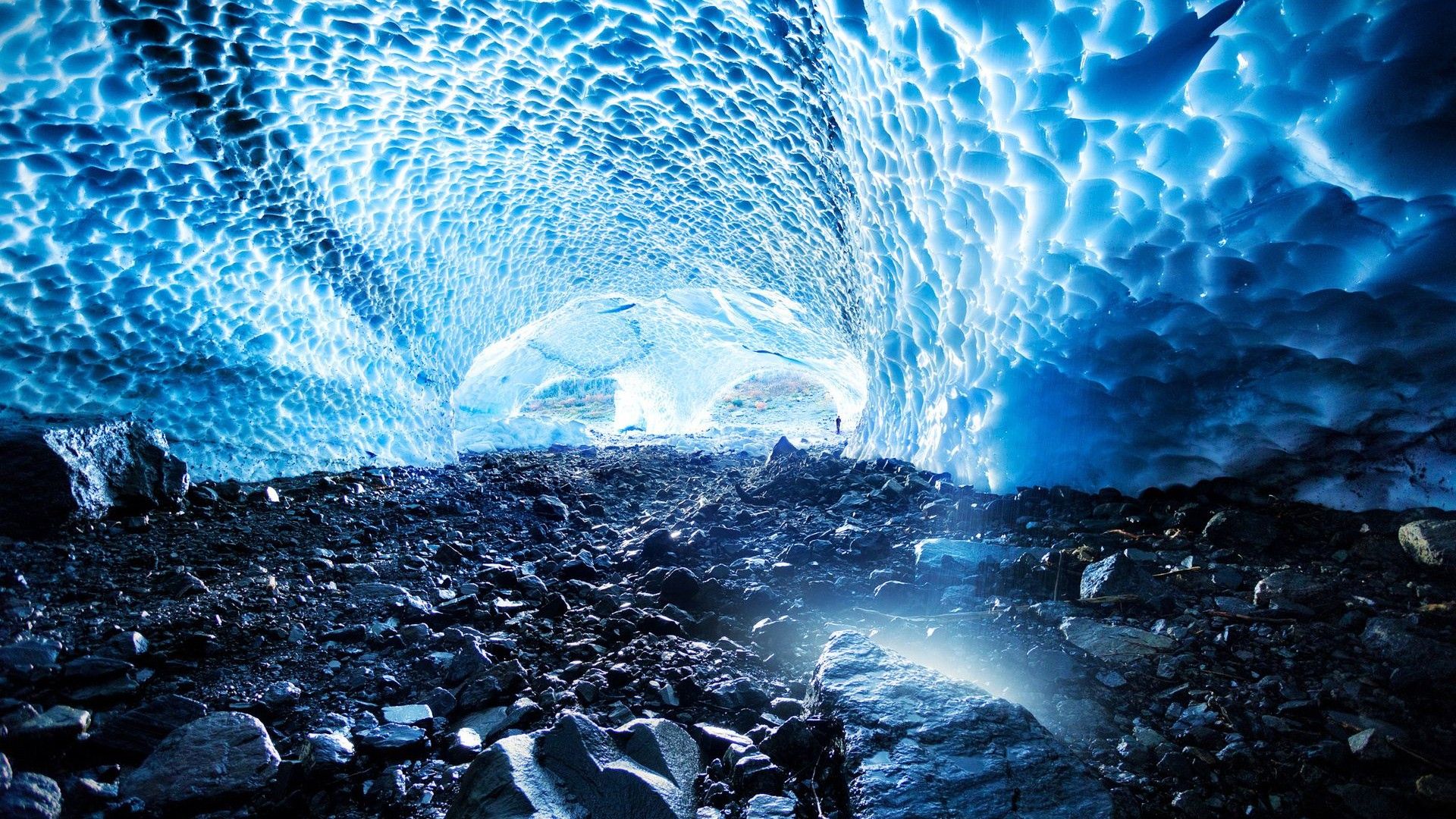 Ice Cave Washington 1080p Wallpaper Forest