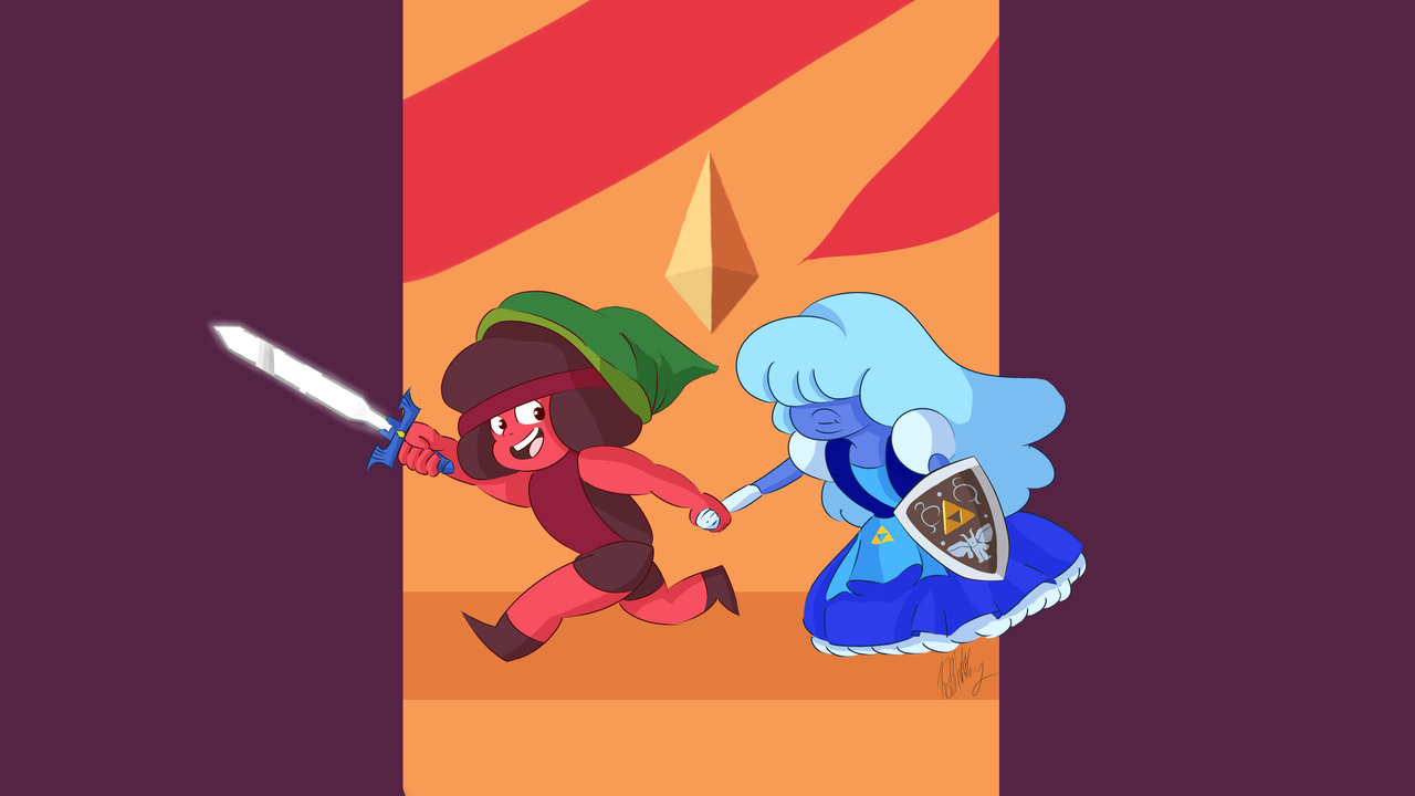 Ruby And Sapphire Steven Universe Zelda By Robtheartguy On