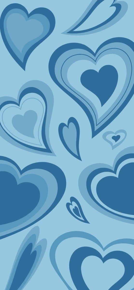 Blue Wallpaper iPhone Heart