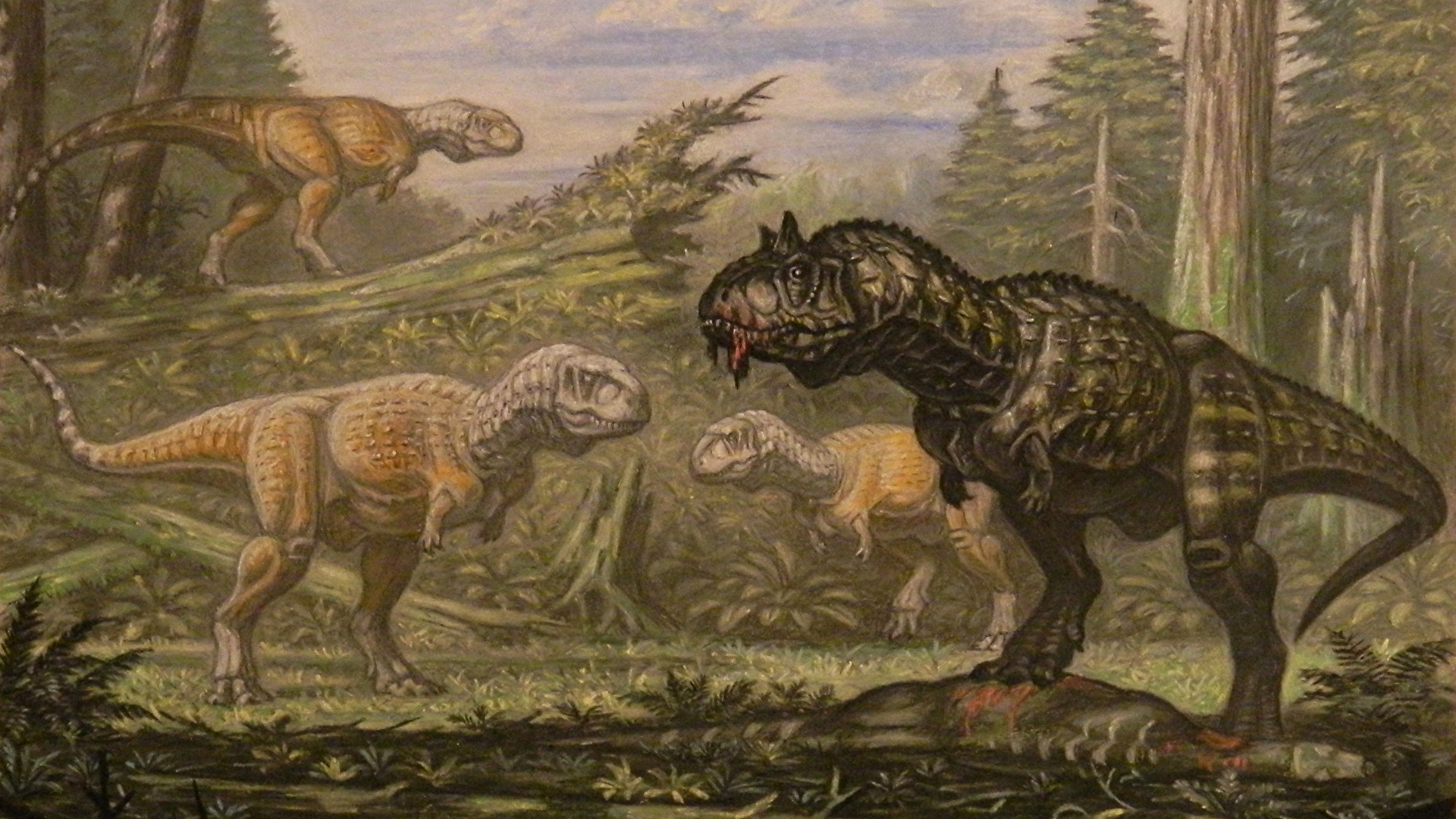 Picture Dinosaurs Carnotaurus Abelisaurus Animal Painting