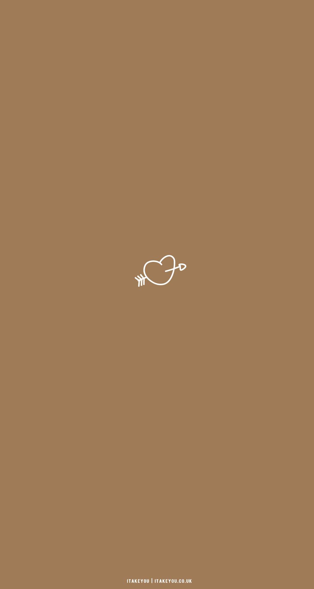  Cute Brown Aesthetic Wallpapers for Phone Arrow Heart
