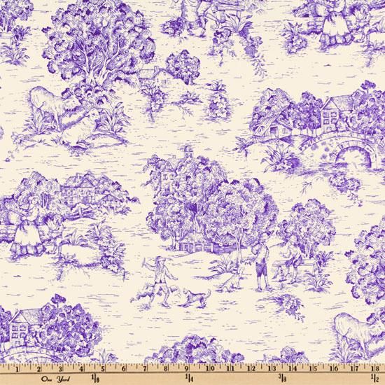 Lavender Toile Wallpaper Wall Treatments