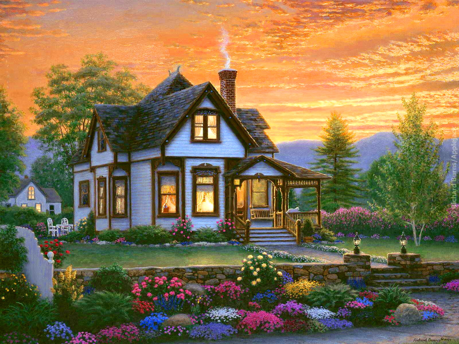 Paradise Cottage Wallpaper