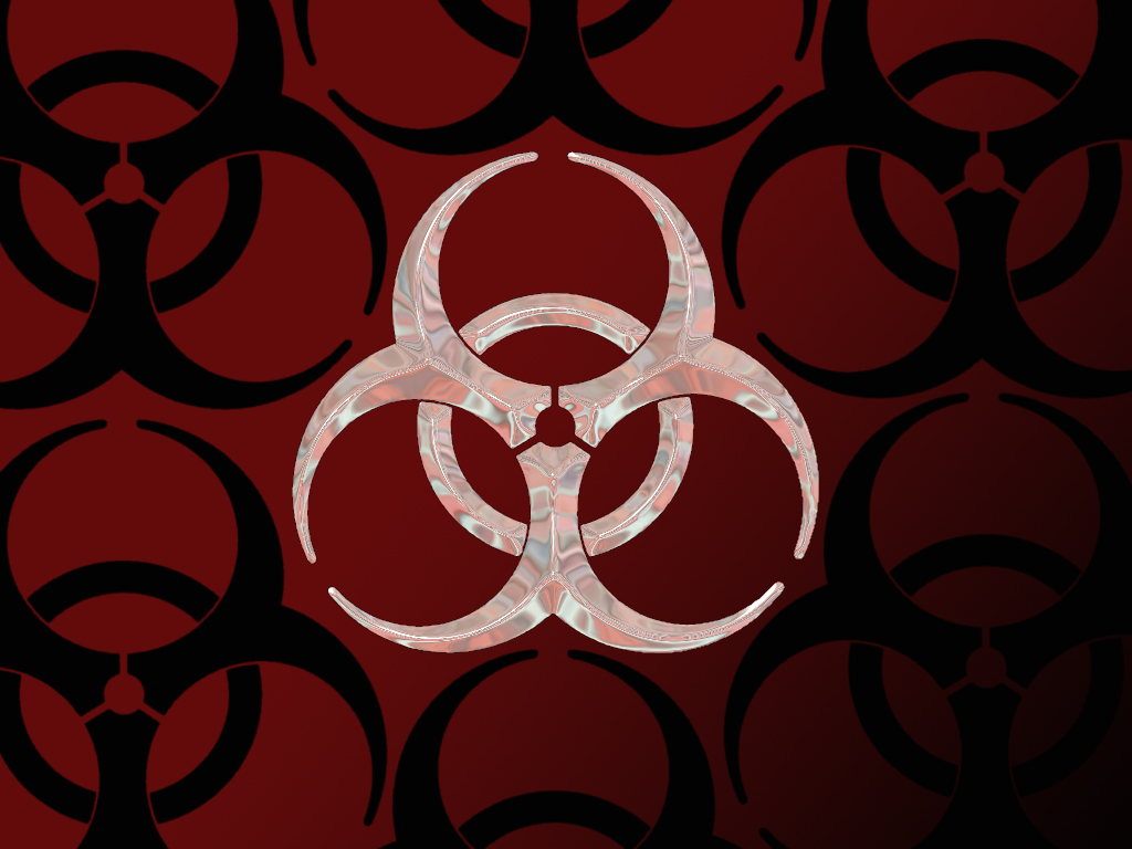 Red Surrounded Black Biohazard By Isis1133 Customization Wallpaper