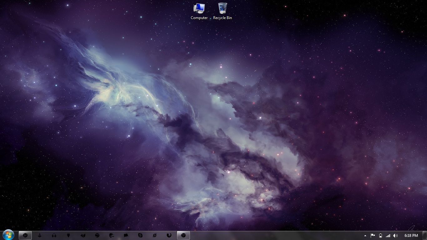Rate My Desktop Blue And Violet Galaxy Wallpaper
