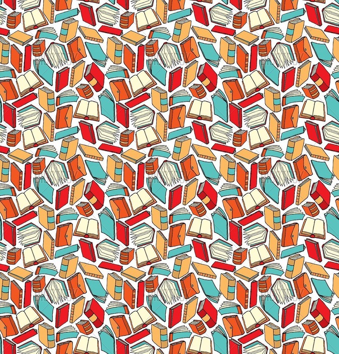 Seamless Book Pattern Background Wallpaper Royalty Stock Image