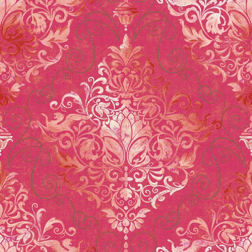 The Wallpaper Pany Sq Ft Chandelier Damask