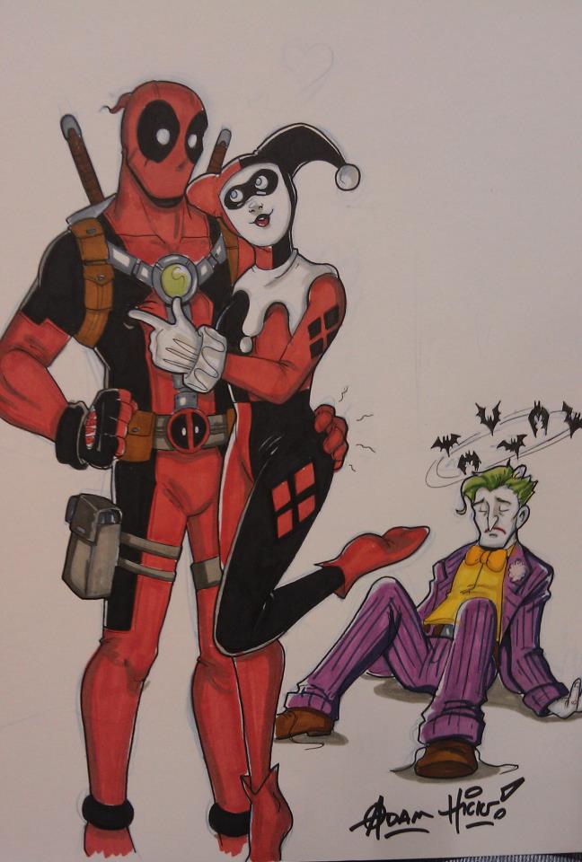 Deadpool And Harley Quinn Wallpaper By Gigatoast