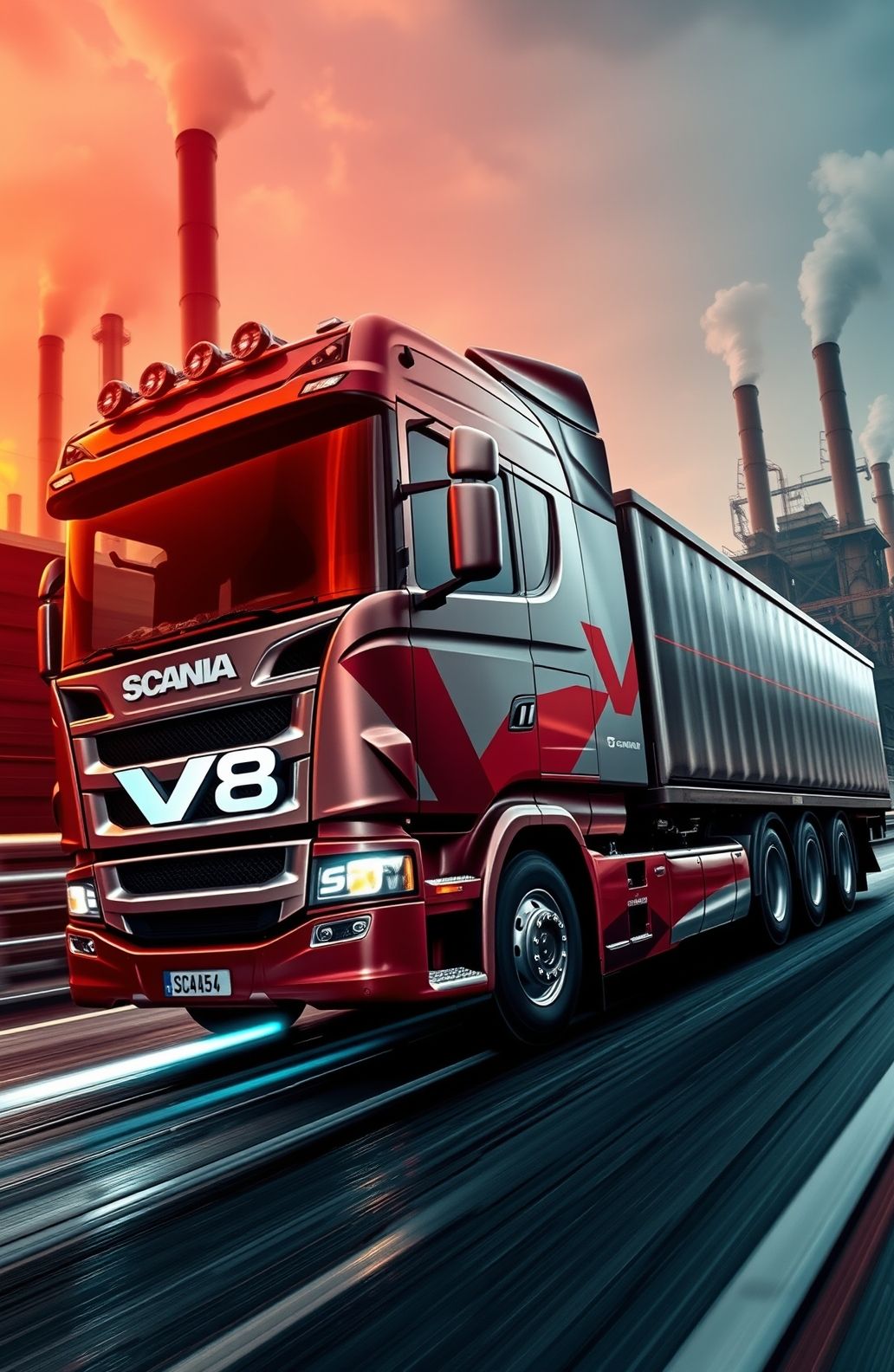Scania V8 Logo Wallpaper