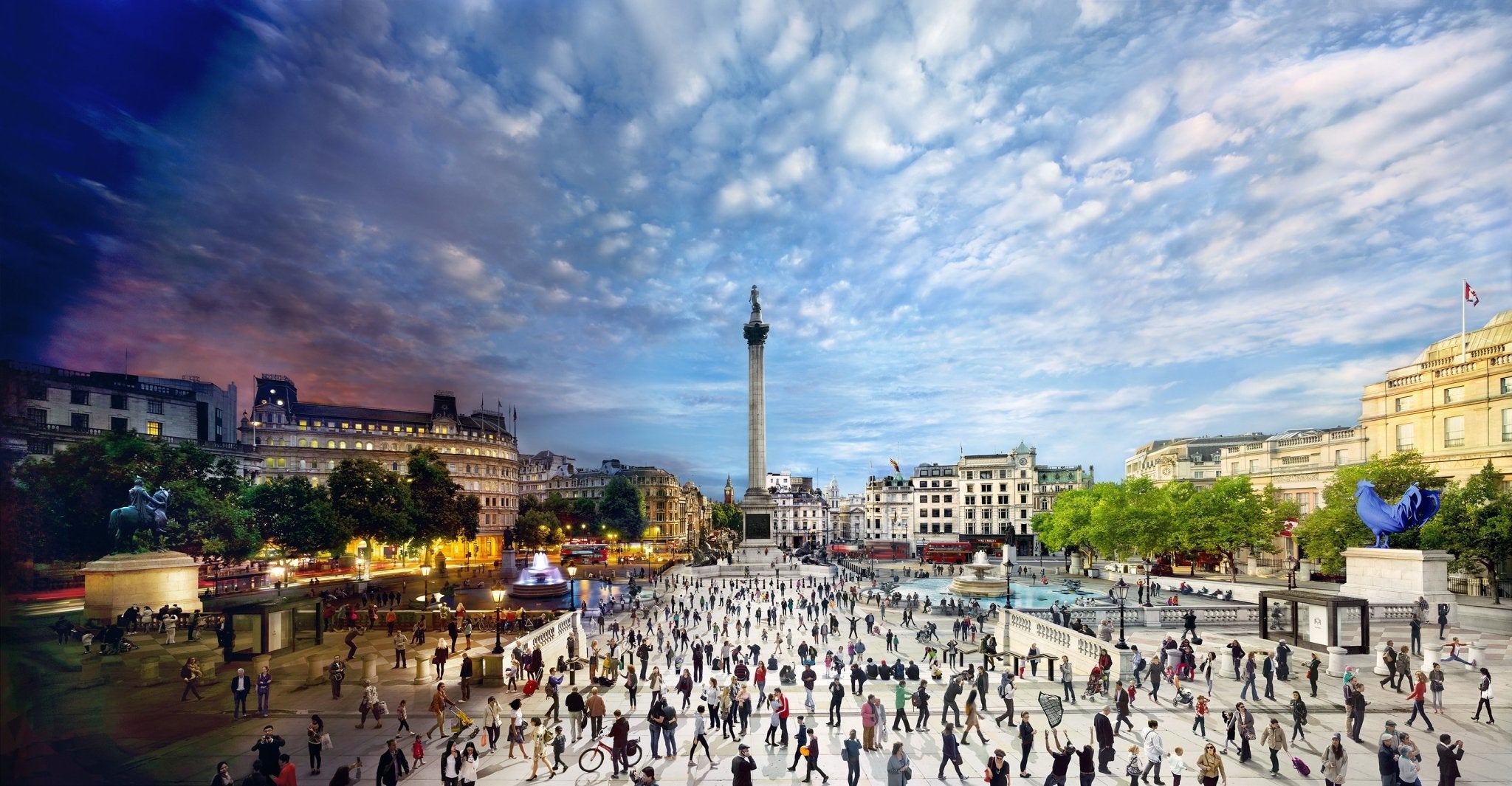 Stephen Wilkes Trafalger Square London Day To Night 4d Puzzle