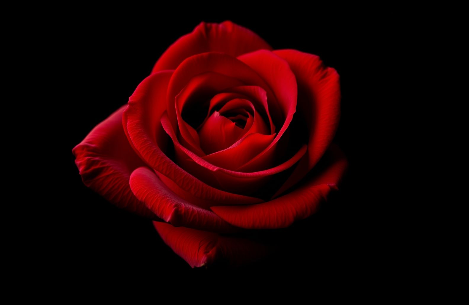 Red Rose Black Background