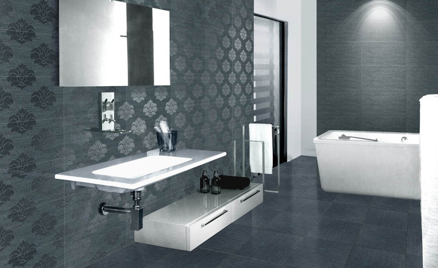 Free Download Dark Gray Bathroom Interior Design 3d House 3d