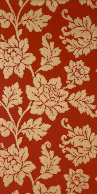 Colours Collection By B And Q Scala Wallpaper Red Gold Effect 1m