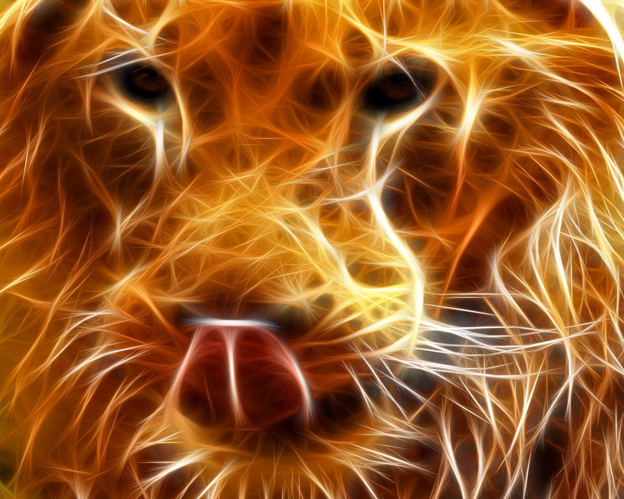 Fire Lion Wallpaper
