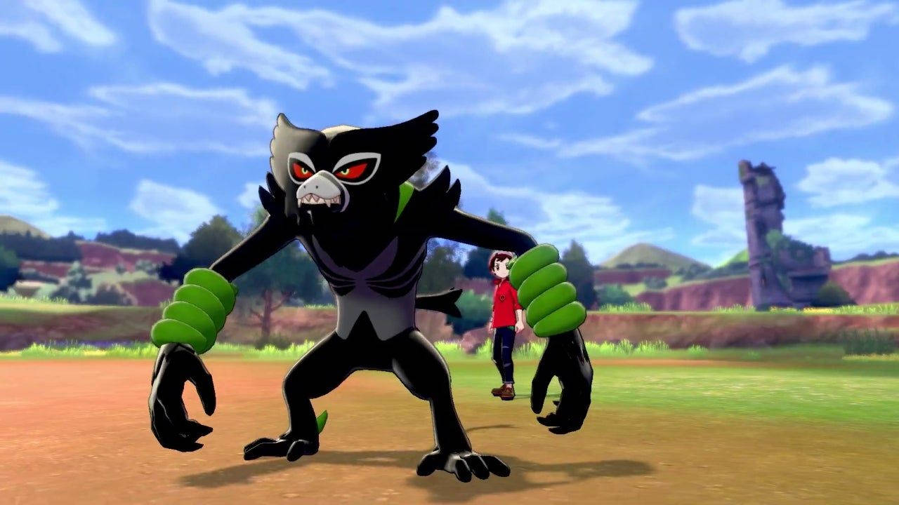 Legendary Pokemon Zarude With Trainer In Vibrant Jungle Wallpaper