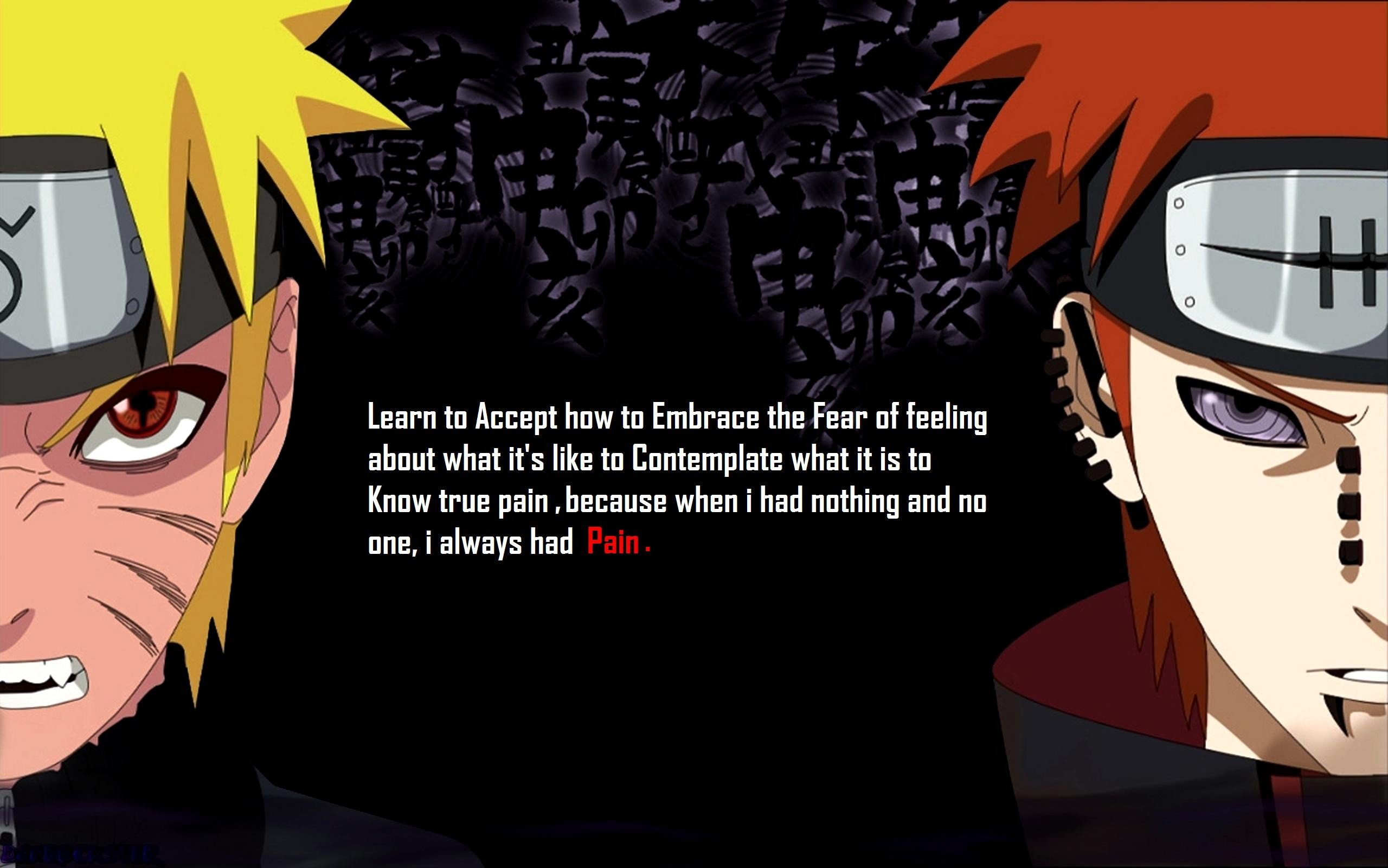 Text Quotes Pain Naruto Shippuden Akatsuki Hate Red Eyes Characters